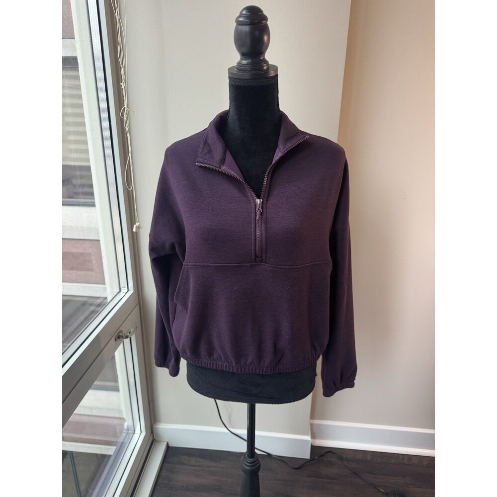 Kyodan Outdoor Women’s Purple 1/4 Zip Pullover Short  Sweater Size Large